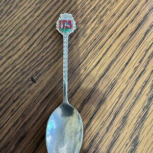 Antiko 800 Silver Souvenir Spoon Rüdesheim Germany Crest